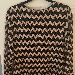 Chevron print evening/cocktail dress.